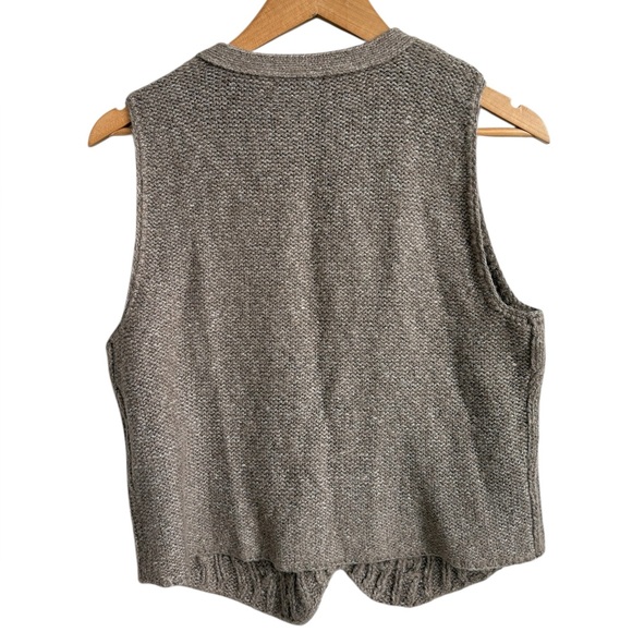 J.Jill Cable Knit Button Front Sweater Vest Size Medium - Picture 2 of 5